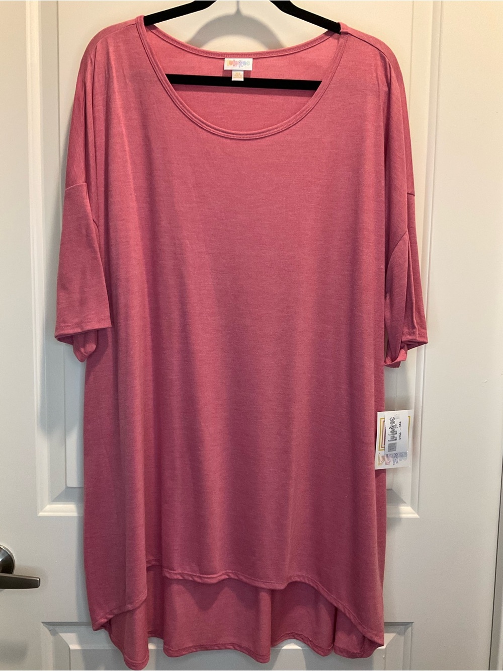 LuLaRoe Irma Rose Pink High-Low Tunic 3XL